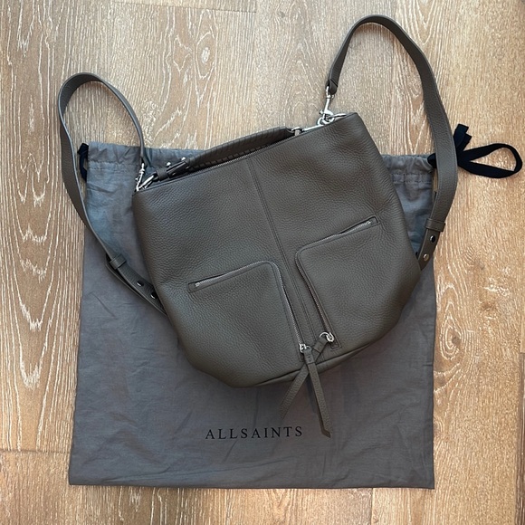 AllSaint Convertible Leather Purse/Backpack - Picture 4 of 13